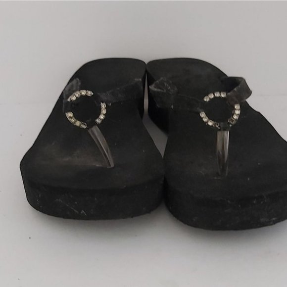 Women's CZ Ring Platform Flip Flop Sandals 7-8 - Picture 2 of 7